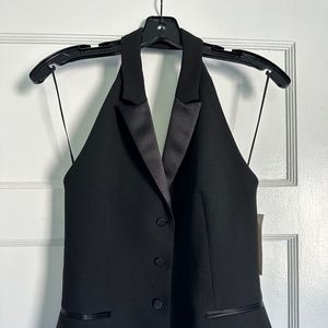 Zara Tuxedo Halter Top (L)